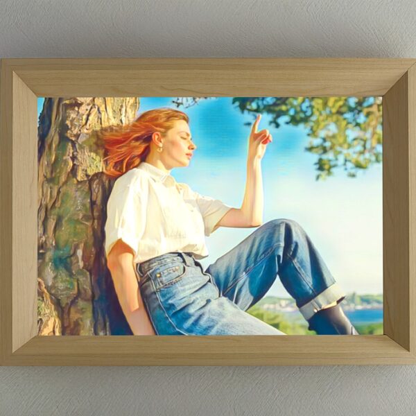 A4 horizontal wood5 frame I Art & Personalized