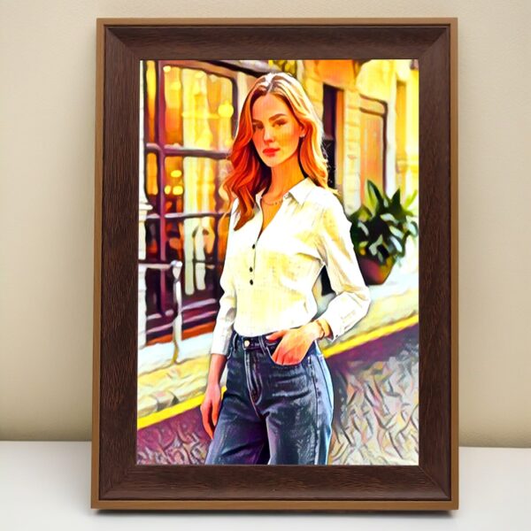 A4 vertical brown frame I Art & Personalized