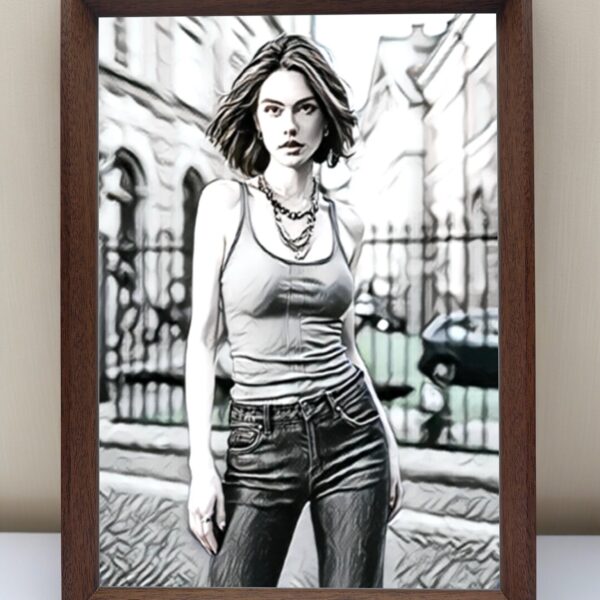 A4 vertical brown frame I Art & Personalized