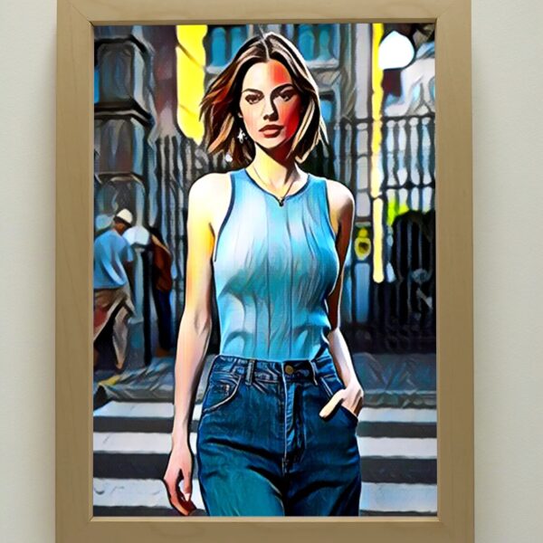 A4 vertical wood2 frame I Art & Personalized