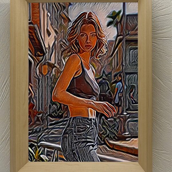 A4-vertical wood5 frame I Art & Personalized