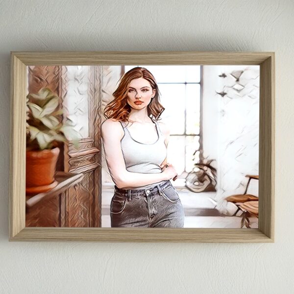 A4 horizontal wood4 frame I Art & Personalized