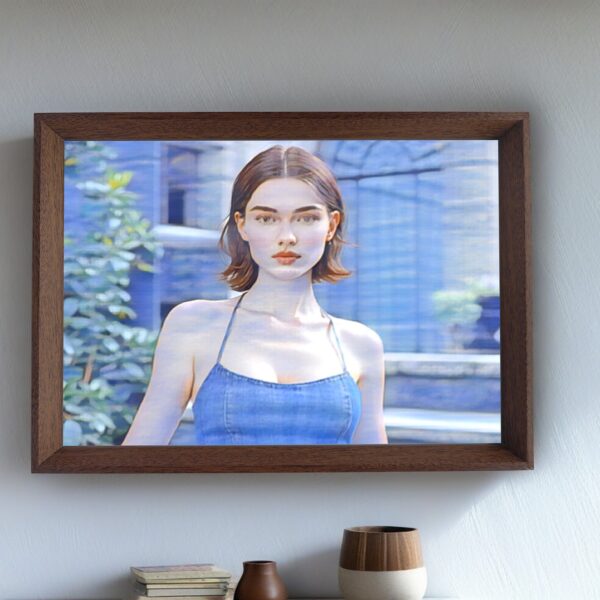 A4 horizontal brown frame I Art & Personalized