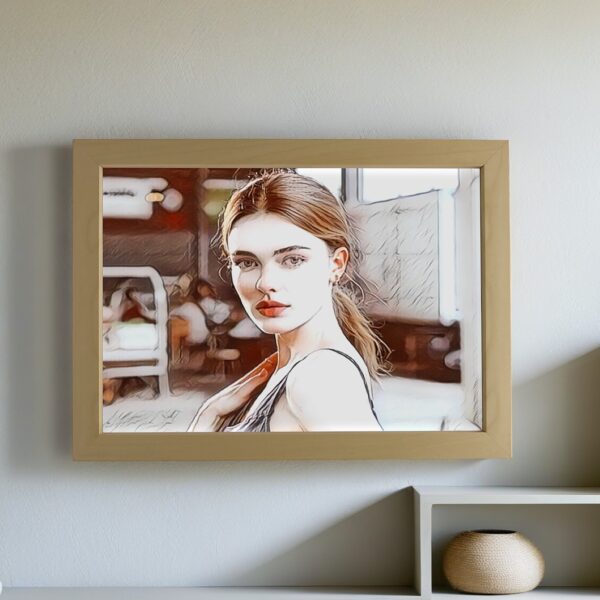 A4 horizontal wood2 frame I Art & Personalized