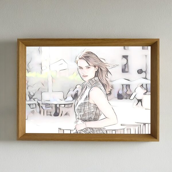 A4 horizontal wood frame I Art & Personalized