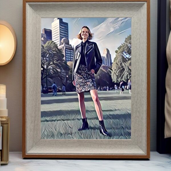 8inch-6x8 vertical wood&white-wood frame I Art & Personalized