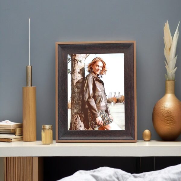 8inch-6x8 vertical brown frame I Art & Personalized