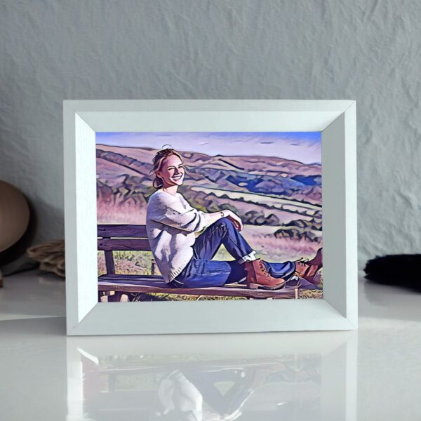8inch-8x6 horizontal white2 frame I Art & Personalized
