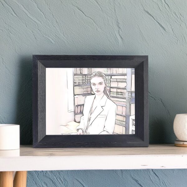 8inch-8x6 horizontal black frame2 I Art & Personalized