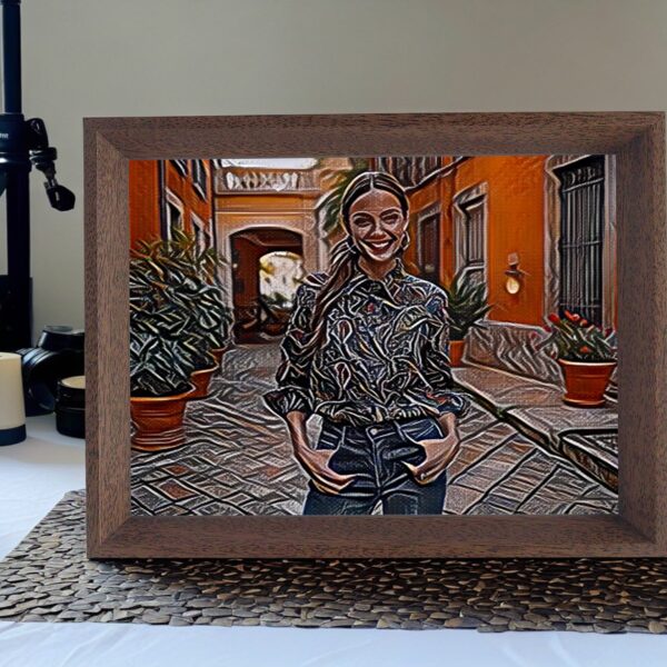 8inch-8x6 horizontal brown frame I Art & Personalized