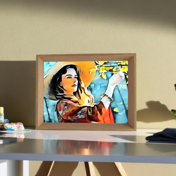 8inch-8x6 horizontal wood frame I Art & Personalized