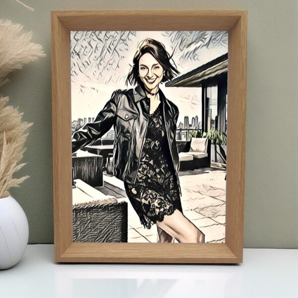 8inch-6x8 vertical wood frame I Art & Personalized
