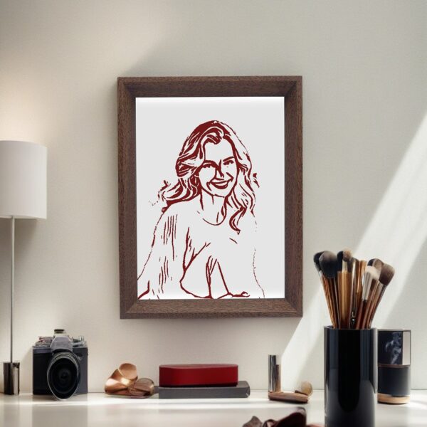 8inch-6x8 vertical brown frame I Art & Personalized
