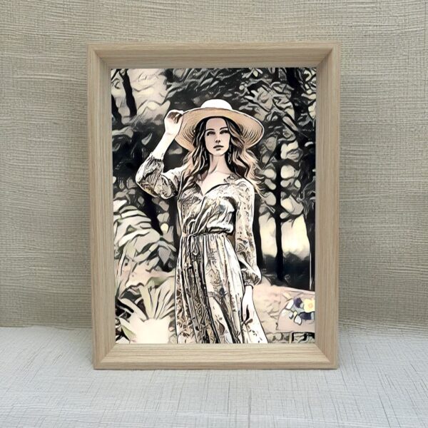 8inch-6x8 vertical wood4 frame I Art & Personalized