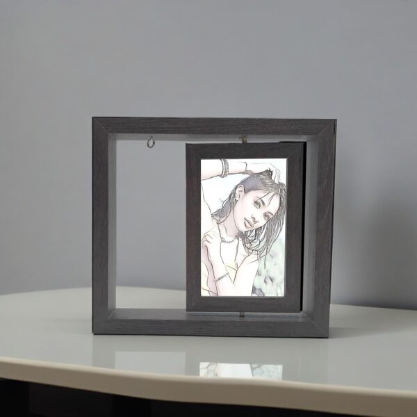 6-inch vertical brown roting frame I Art & Personalized