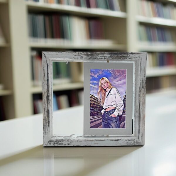 6-inch vertical white roting frame I Art & Personalized