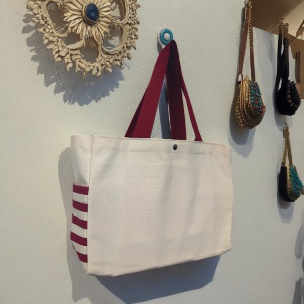 Tote Bag For Outing Red Color2 | Fashion & Personalized