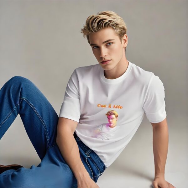 short sleeve white T-shirt | Pets Lover sticker Personalized