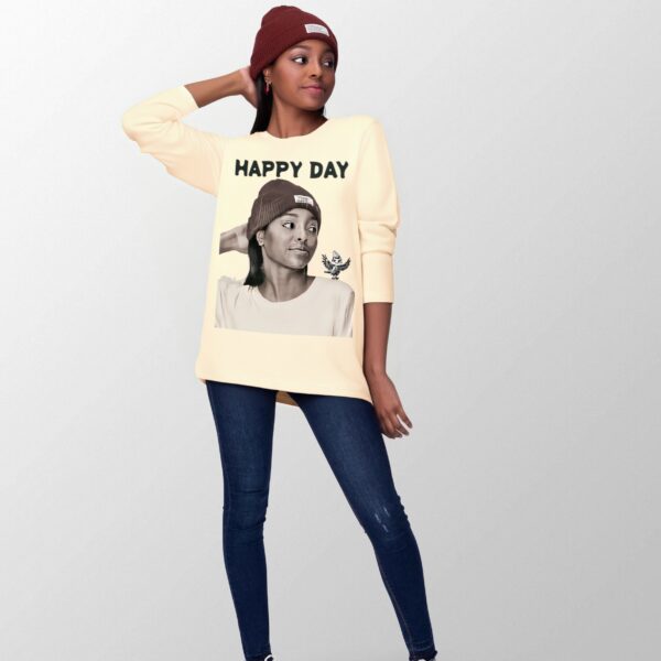 Long sleeve beige T-shirt | Pets Lover sticker Personalized