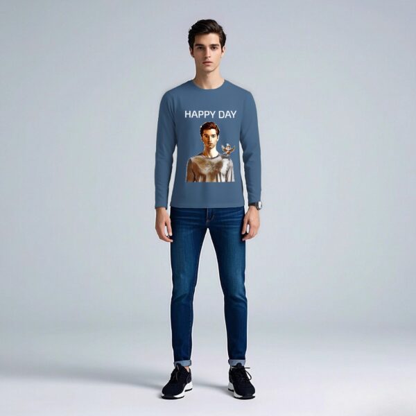 Long sleeve blue T-shirt | Pets Lover sticker Personalized