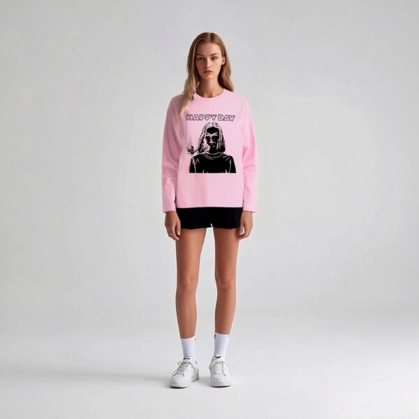 Long sleeve pink T-shirt | Pets Lover sticker Personalized