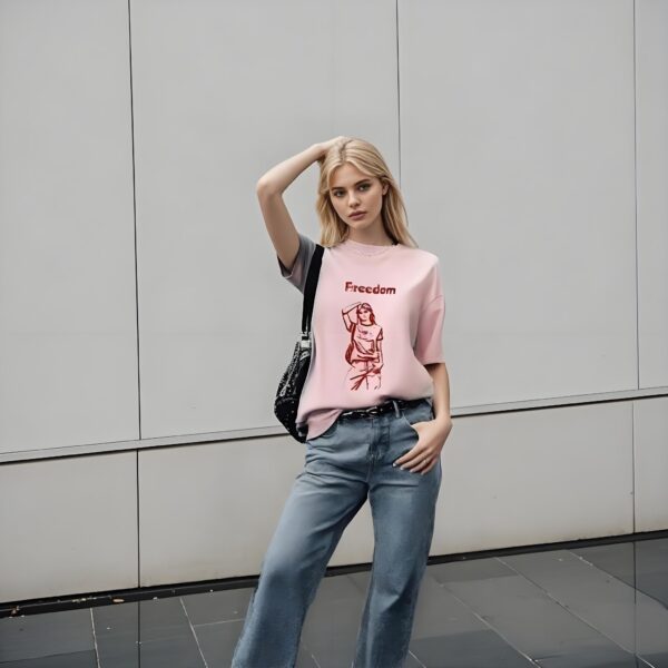 short sleeve pink T-shirt | Pets Lover sticker Personalized